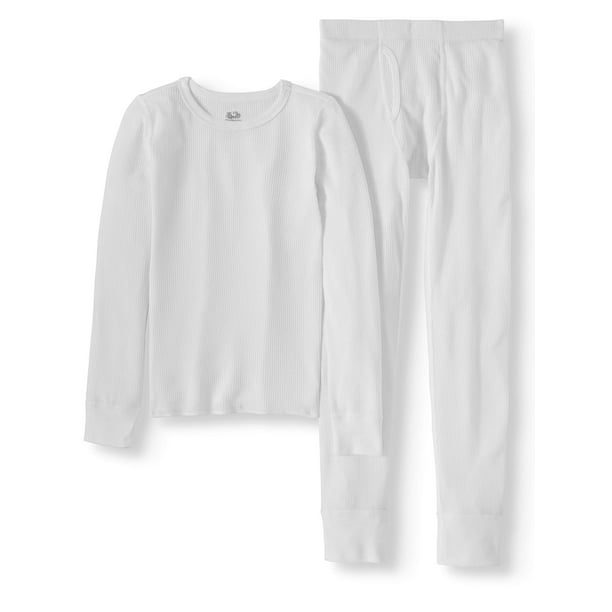 Fruit of the Loom Boys Premium 2-Pack Thermal Waffle Bottom